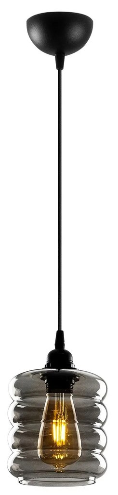 Candeeiro de Teto Smoked – Fume – 14 x 14 cm