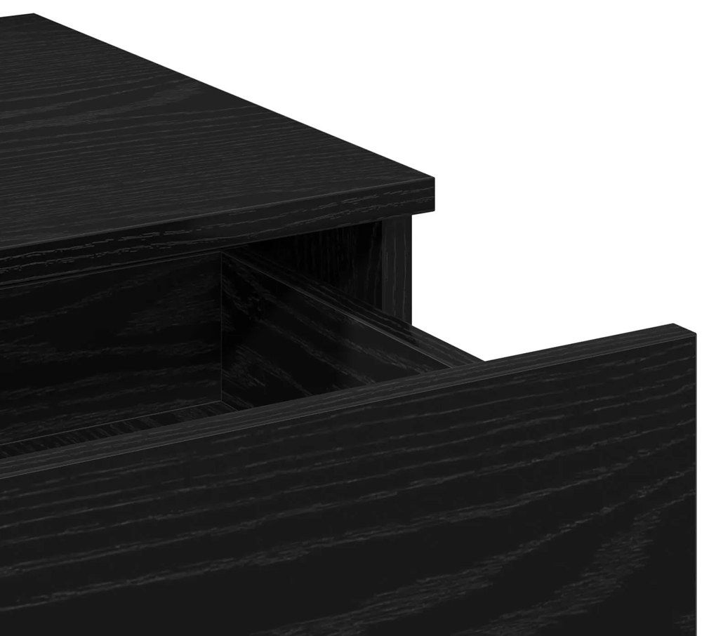 Toucador com LED Carvalho Preto 100x40x120 cm