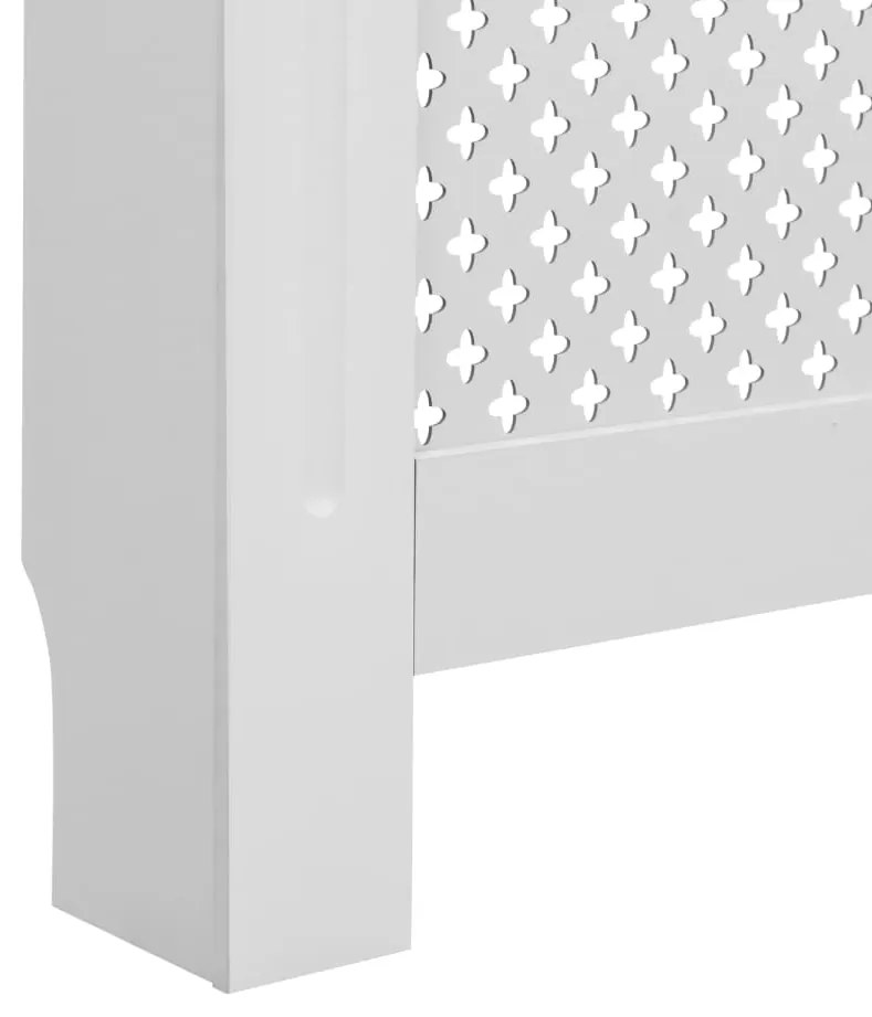 Cobertura de radiador 152x19x81,5 cm MDF branco