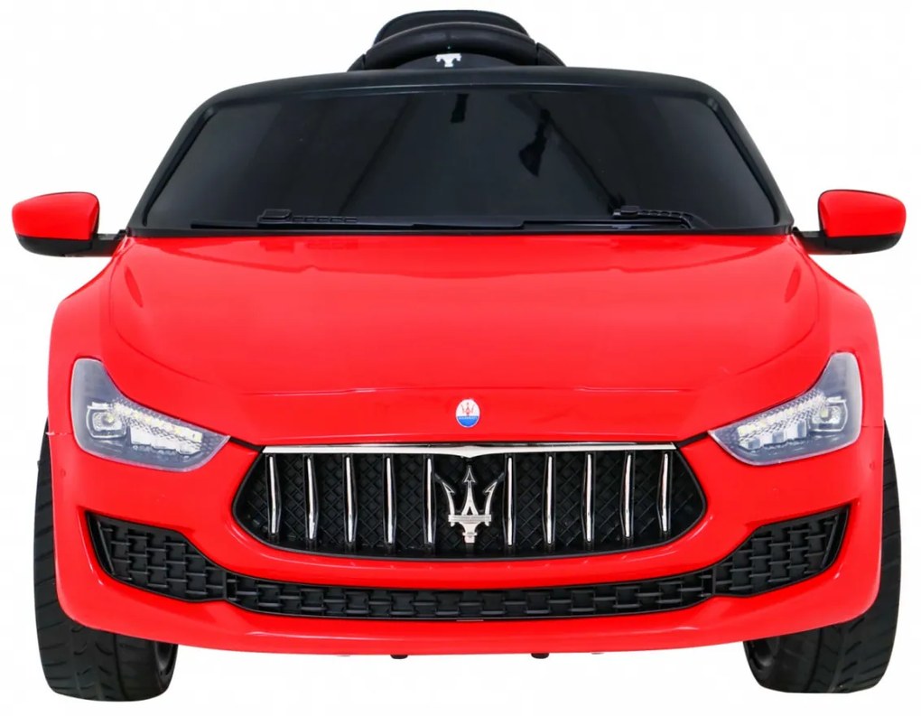 Carro elétrico para Crianças 12V Maserati Ghibli Rodas de EVA, Assento de couro vermelho