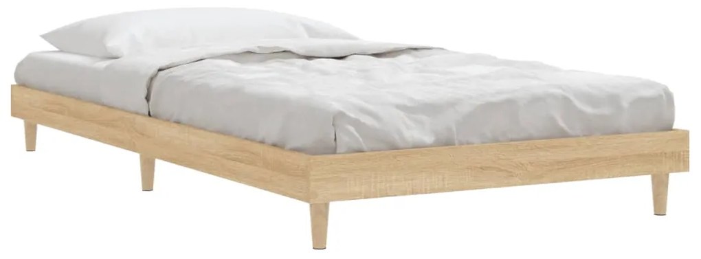 Estrutura cama s/ colchão derivados de madeira carvalho sonoma