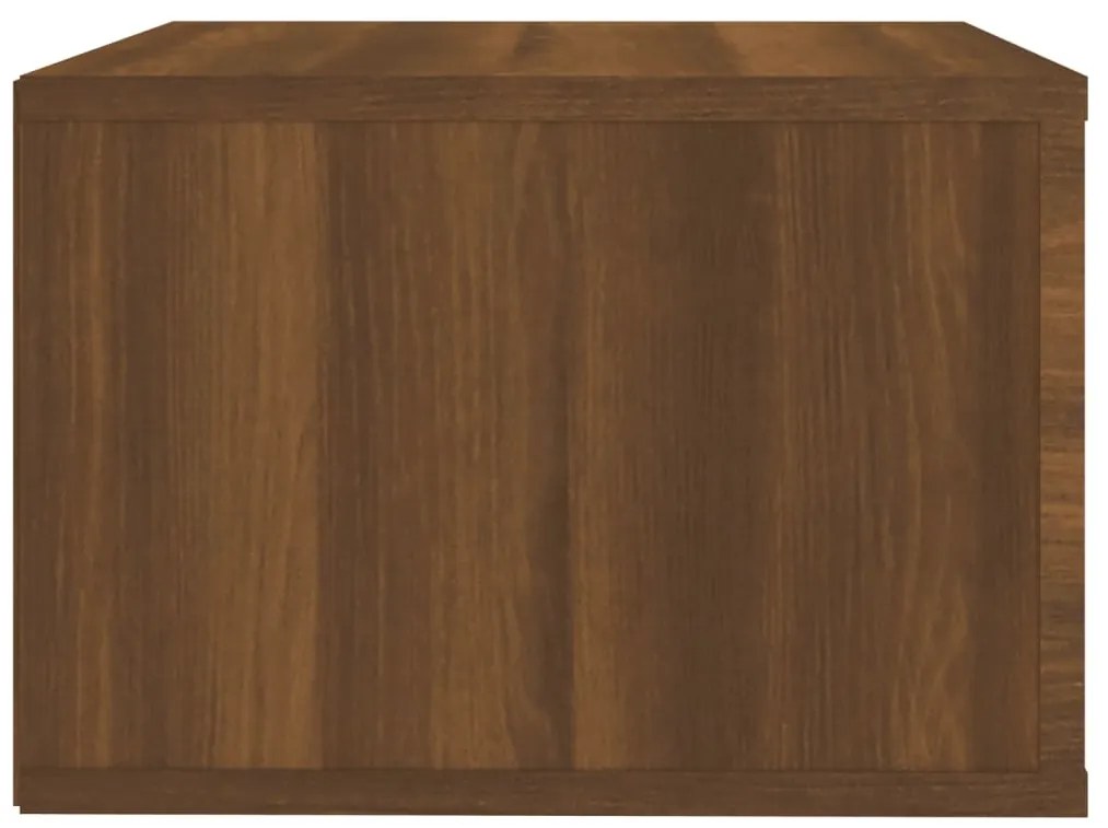 Mesa de cabeceira de parede 50x36x25 cm carvalho castanho