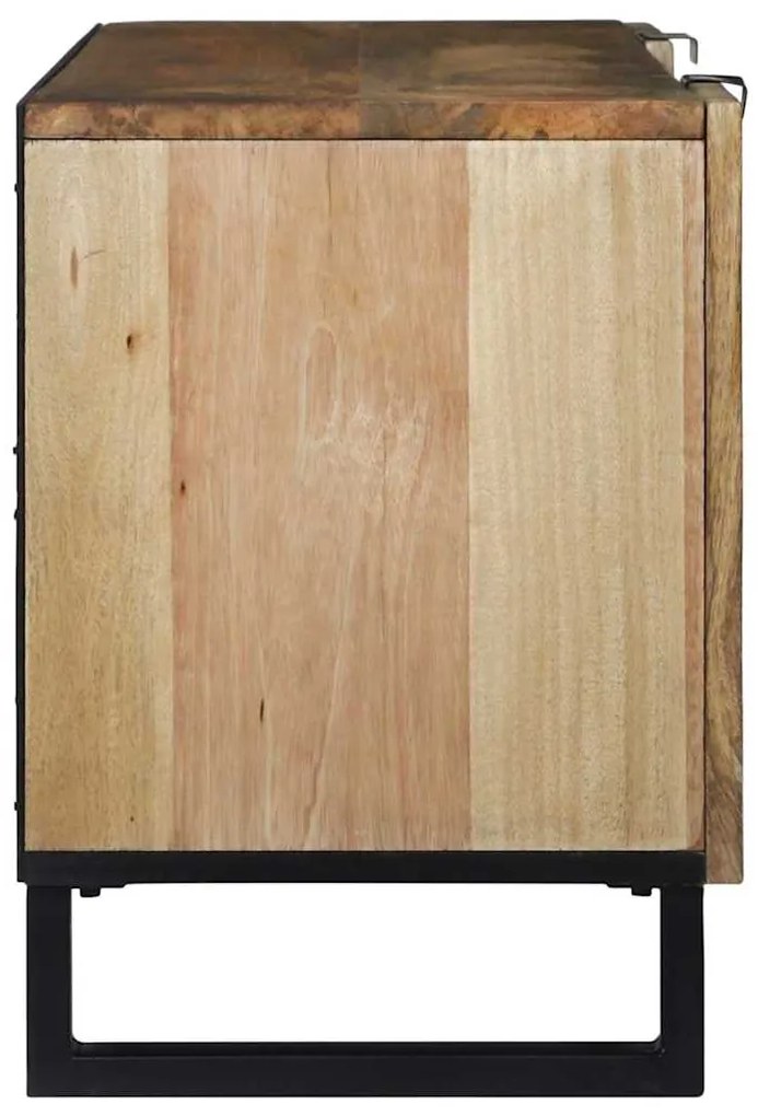 Armário de TV , 105 x 33,5 x 46 cm, feito de madeira de mangueira e ma
