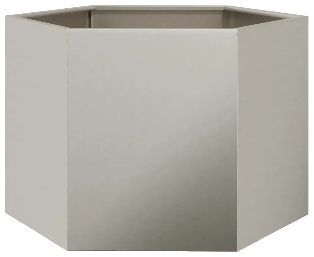 Vaso floreira de jardim hexagonal 69x60x45cm resistência ao aço