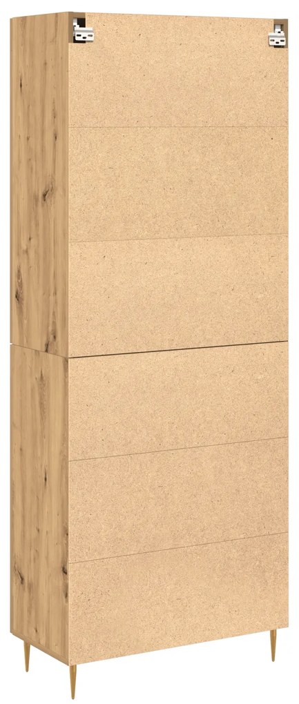 Highboard Artesanal de Carvalho 69.5x34x180 cm Madeira engenheirada