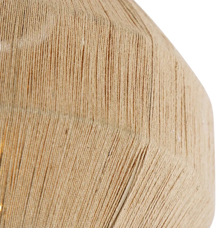Candeeiro de teto oriental preto com corda - Riki Oriental