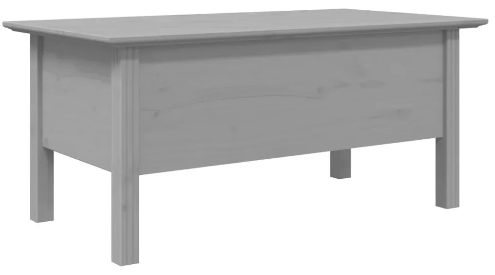 Mesa de centro BODO 100x55x45 cm madeira pinho maciça cinzento