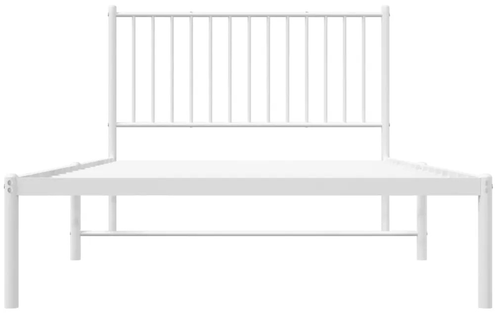 Estrutura de cama em metal com cabeceira 107x203 cm branco