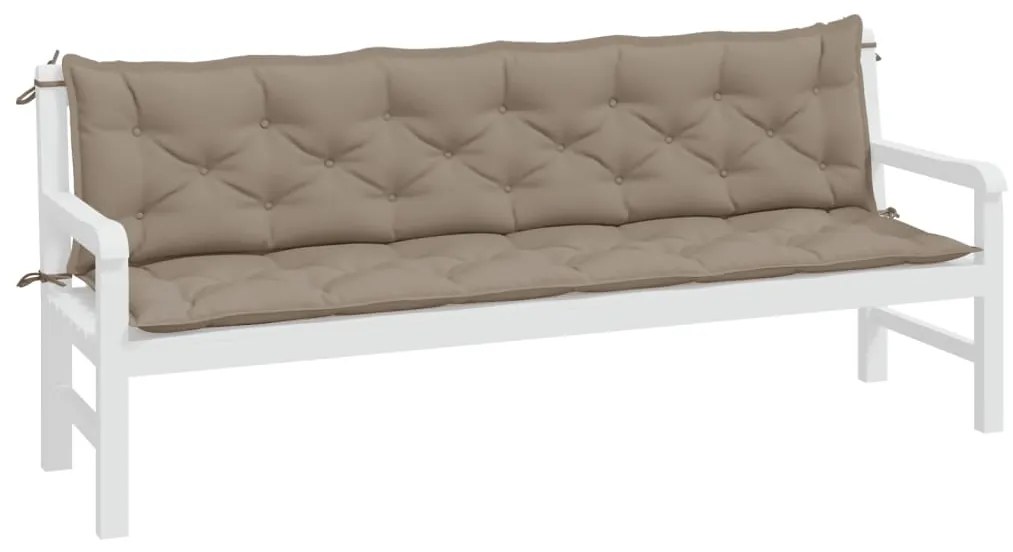 Almofadões banco jardim 2 pcs tecido oxford cinza-acastanhado