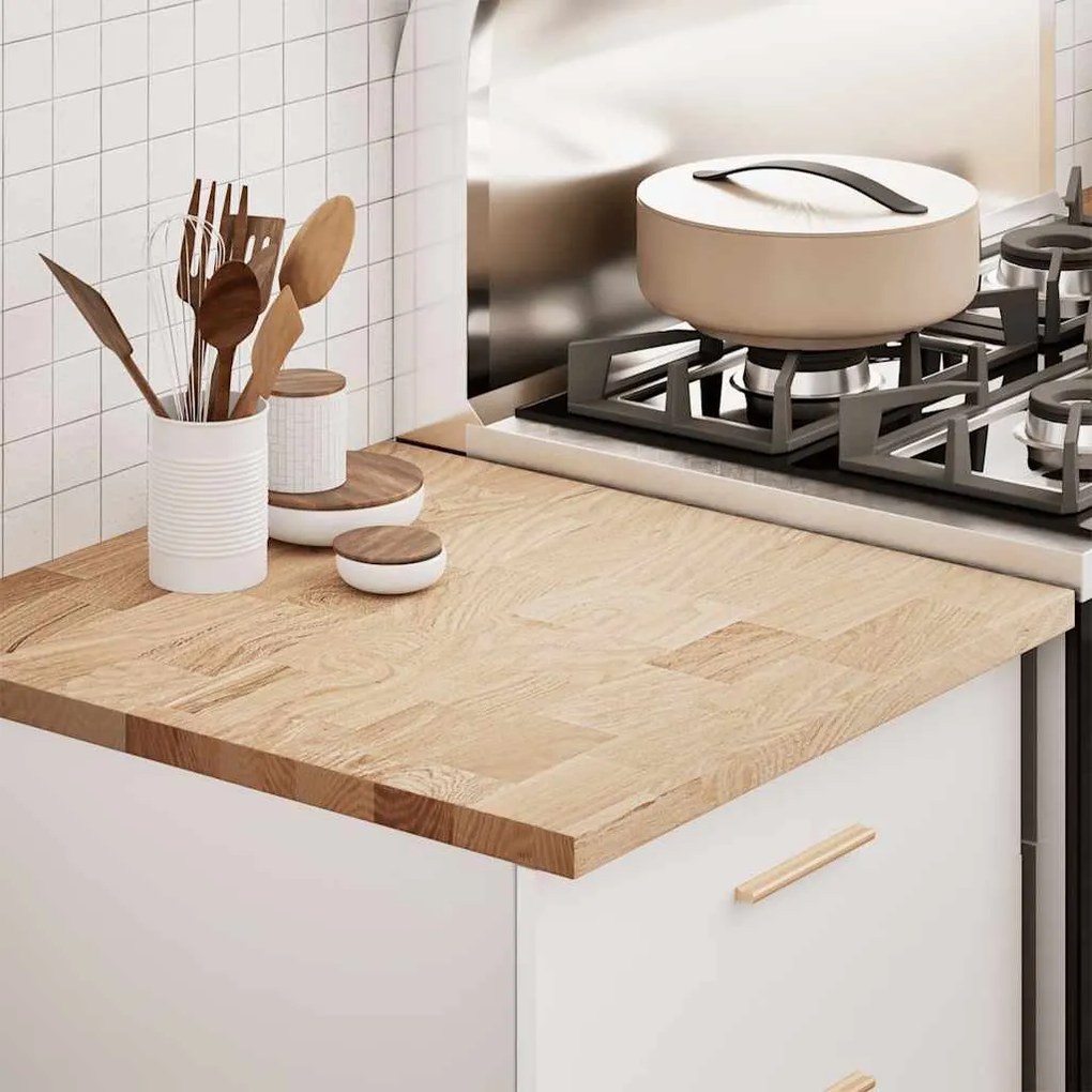 VidaXL Bancada de cozinha retangular 60x63,5x2,7 cm carvalho maciça