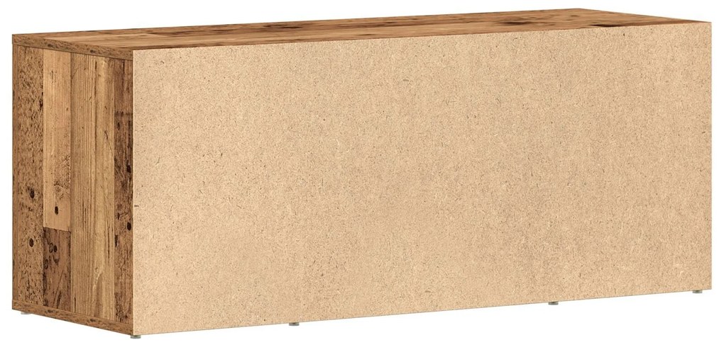 Armário para TV vidaXL Madeira Velha 100x35x40 cm Madeira Engenharia