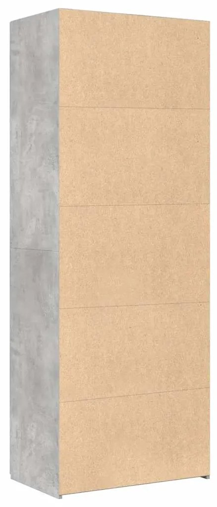 Armário alto 70x42,5x185 cm derivados madeira cinzento cimento