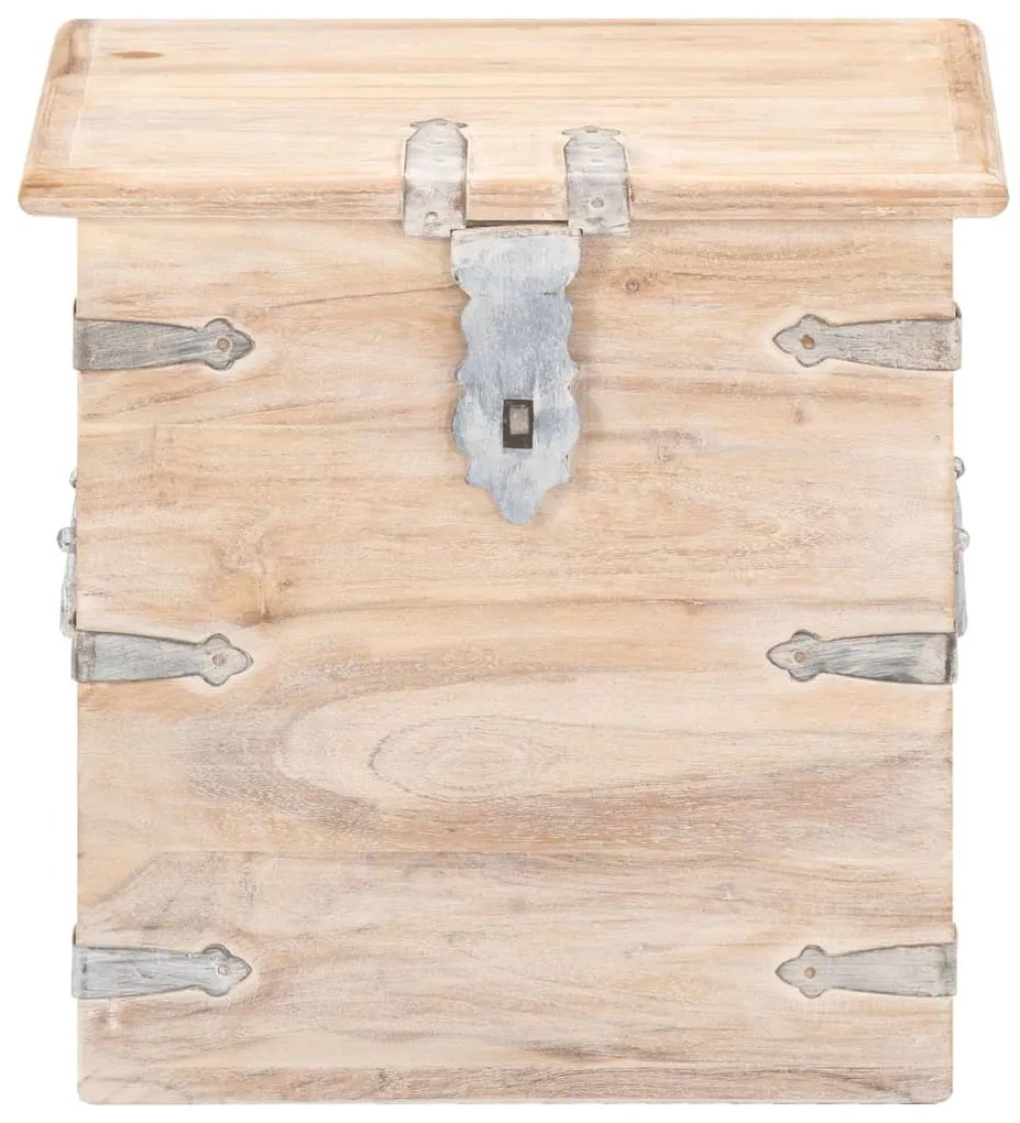 Baú 40x40x40 cm madeira de acácia maciça