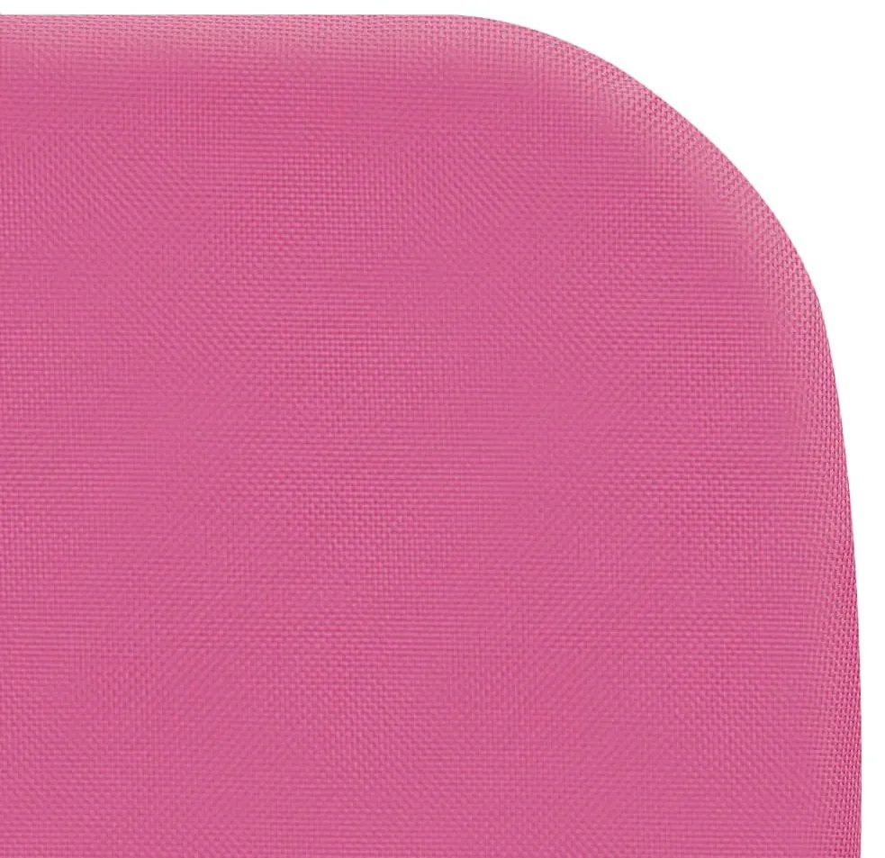 Espreguiçadeiras dobráveis 2 pcs aço e tecido rosa