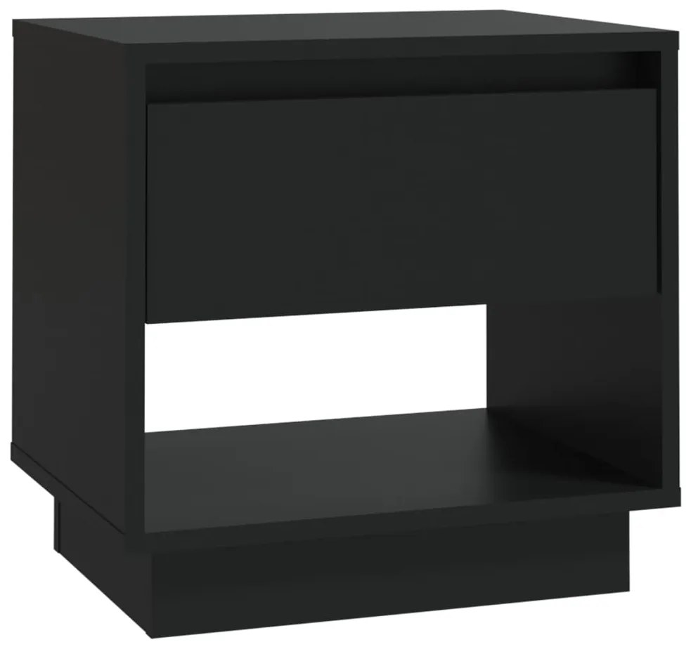 Mesas de cabeceira 2 pcs 45x34x44 cm contraplacado preto