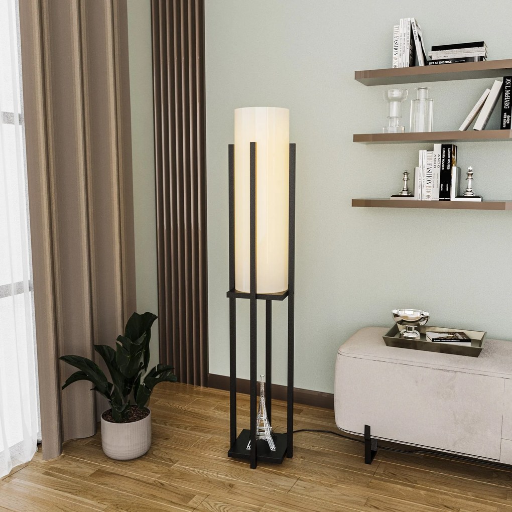 Candeeiro de Pé Shelf Lamp – Preto – 25x25x130 cm