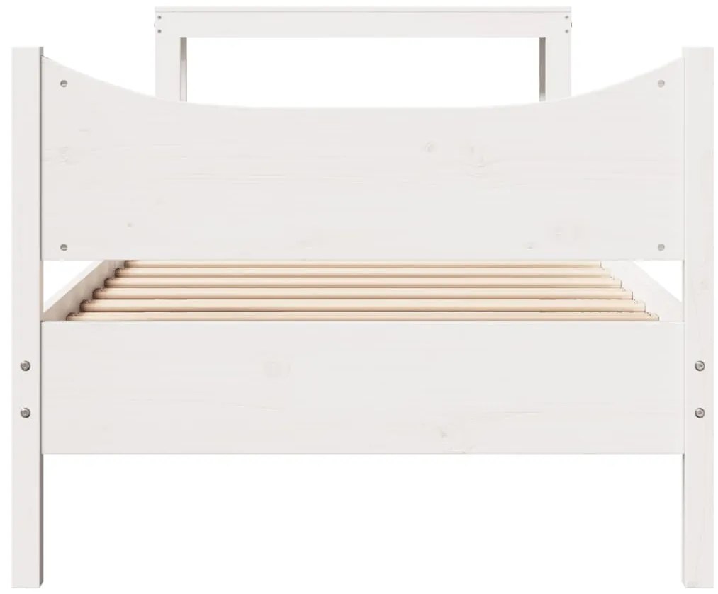 Estrutura cama c/ cabeceira 75x190 cm pinho maciço
