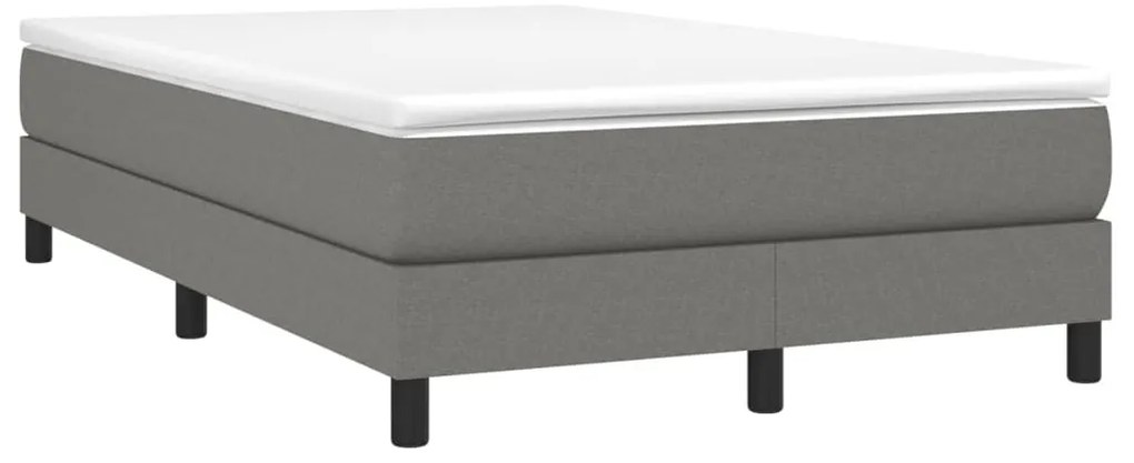 Estrutura de cama sem colchão 120x200 cm tecido cinzento-escuro