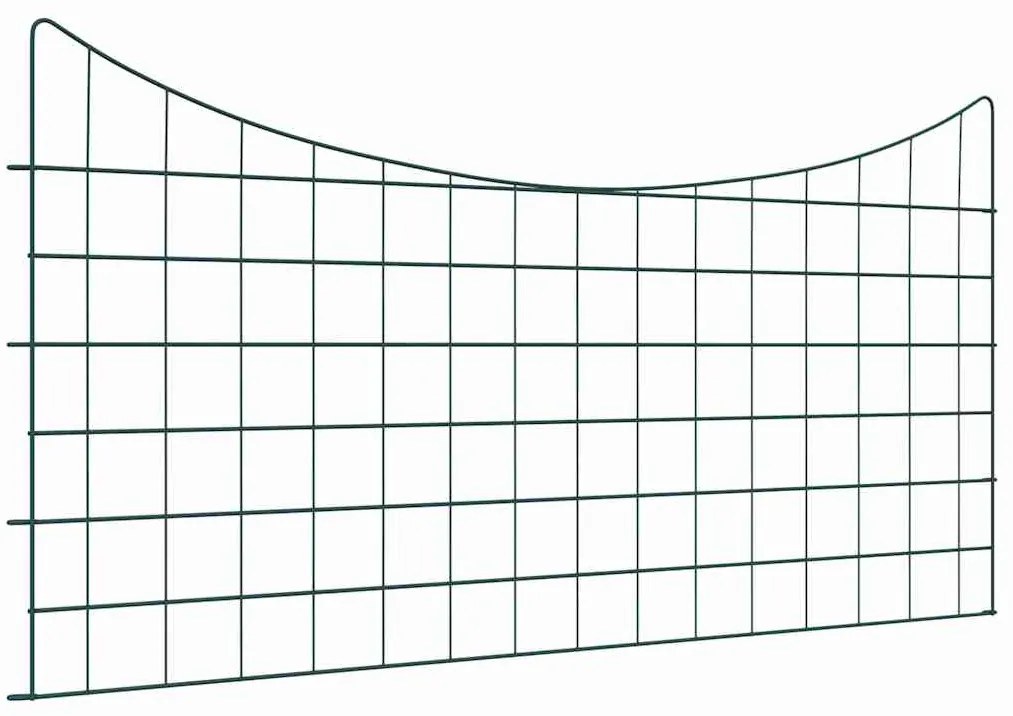 vidaXL Conjunto de Cerca para Lago 5 pcs Verde 100 x 50 cm Aço