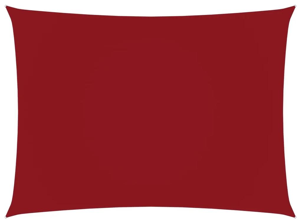 135657 vidaXL Para-sol estilo vela tecido oxford retangular 4x6 m vermelho