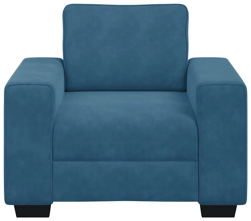 Poltrona 60 cm veludo azul