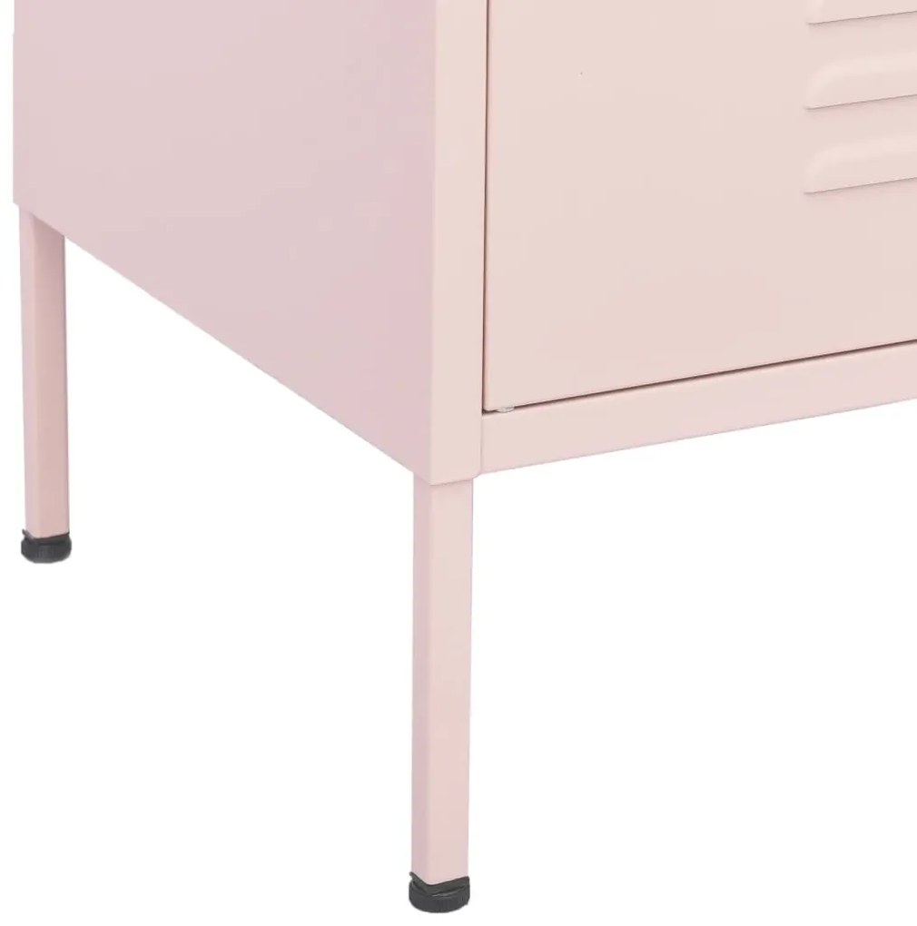 Armário de arrumação aço 80x35x101,5 cm rosa