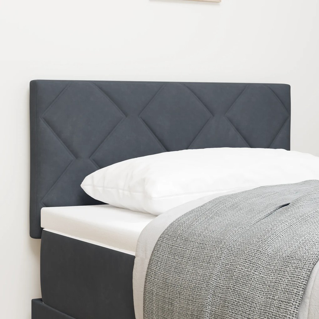 Cabeceira vidaXL Design Blocos de Diamante Cinza Escuro 80 cm Veludo