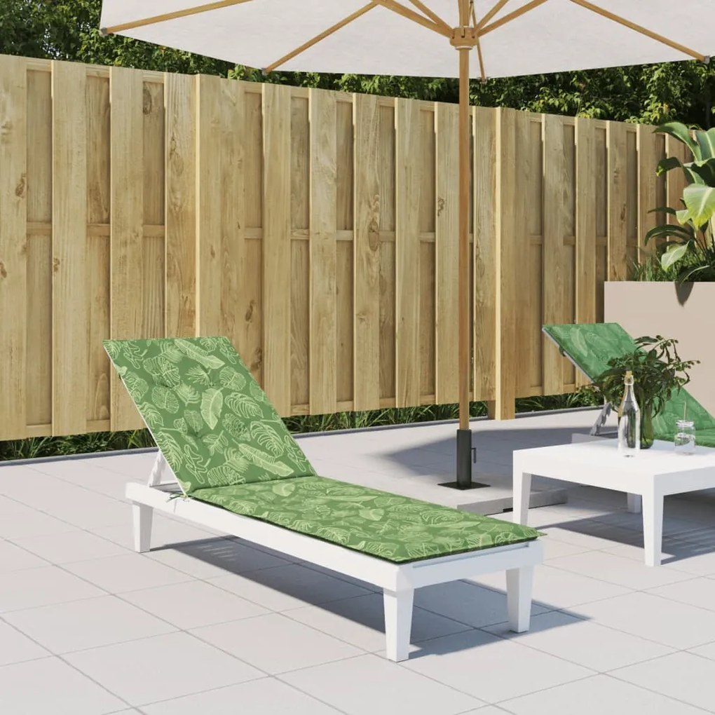 vidaXL Almofadão p/ cadeira de terraço tecido oxford padrão folhas