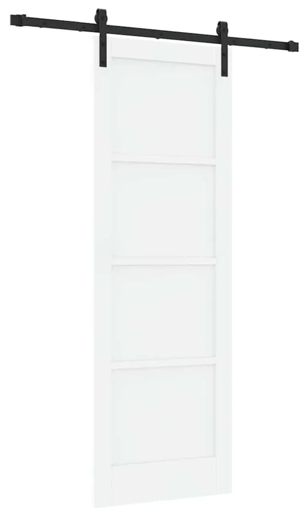 Porta deslizante vidaXL com ferragens brancas 73.5x211 cm de madeira s