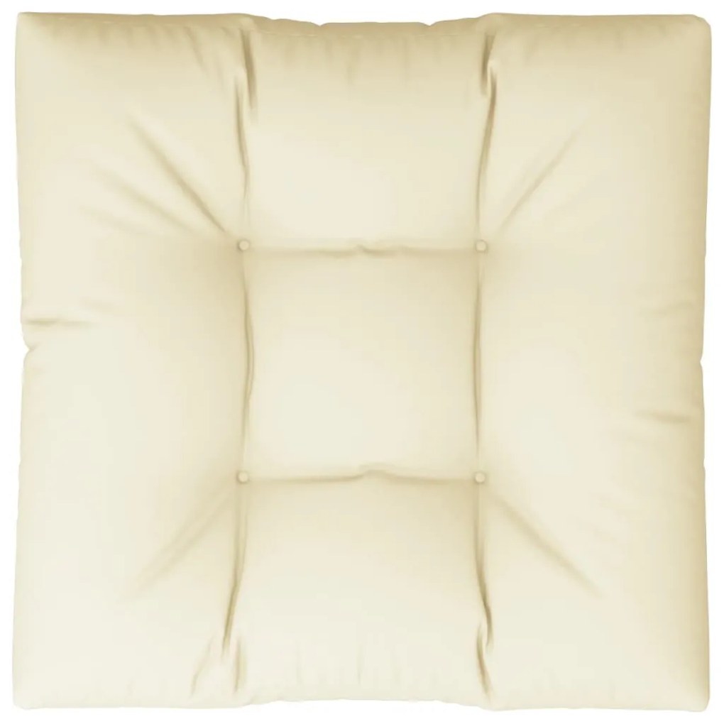 Almofadão para sofá de paletes 70x70x12 cm tecido creme