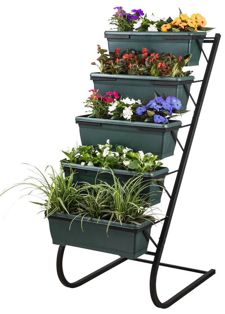 Vaso Decorativo Rs-001 – Verde Escuro e Preto – 56x130x85 cm | Tribo H
