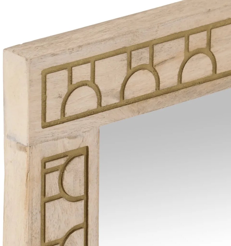 Espelho de casa de banho 50x70x2,5 cm mangueira maciça e vidro