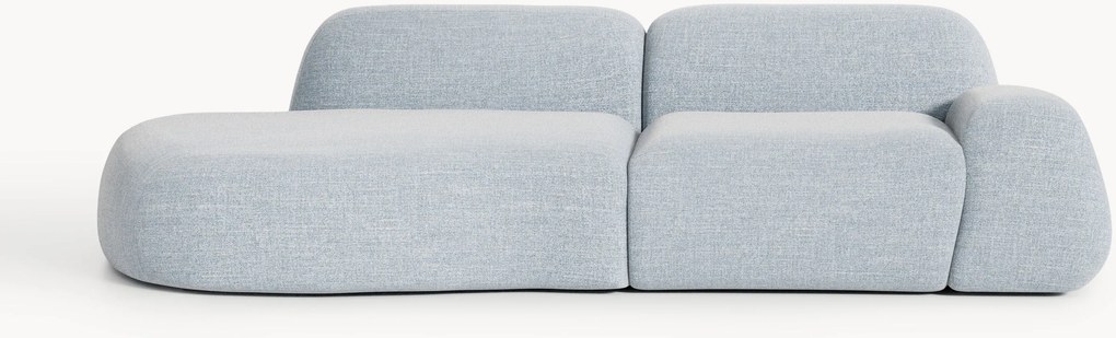 Chaise longue modular em bouclé Wolke (3 lugares)