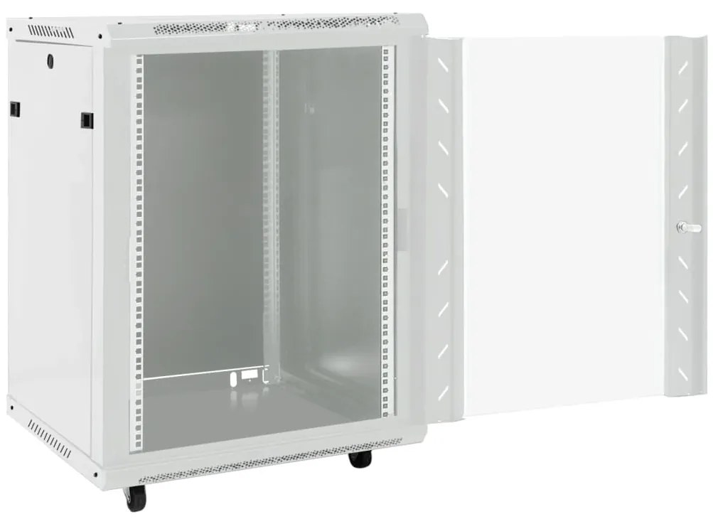 Armário bastidor 15U 19" IP20 60x45x86 cm cinzento