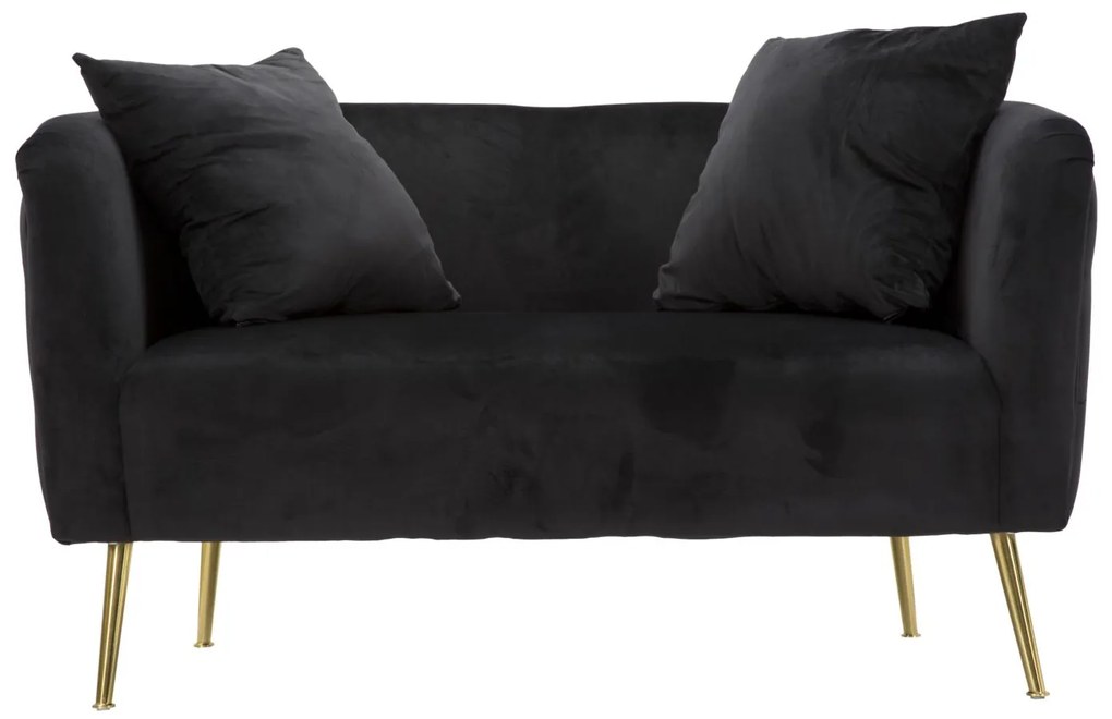 SOFÁ 2 LUGARES BUCAREST PRETO 127X74X71 CM