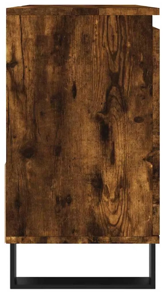 Armário casa de banho 65x33x60 cm madeira carvalho fumado
