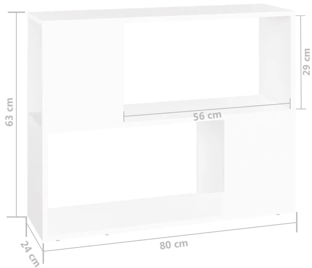 Móvel de TV 80x24x63 cm derivados de madeira branco