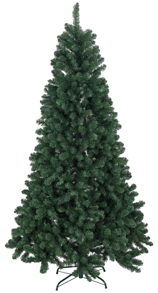 Árvore de Natal Artificial 180 cm com 760 Ramos de Arame de Memória e Base Recolhível Árvore de Natal Verde