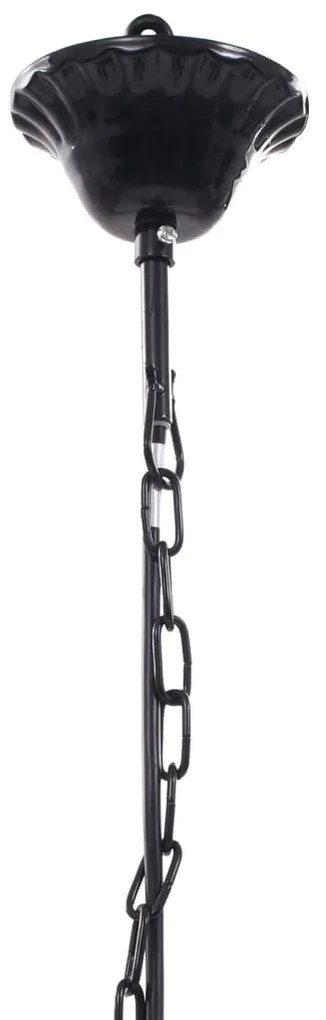 Lustre preto com 5 lâmpadas
