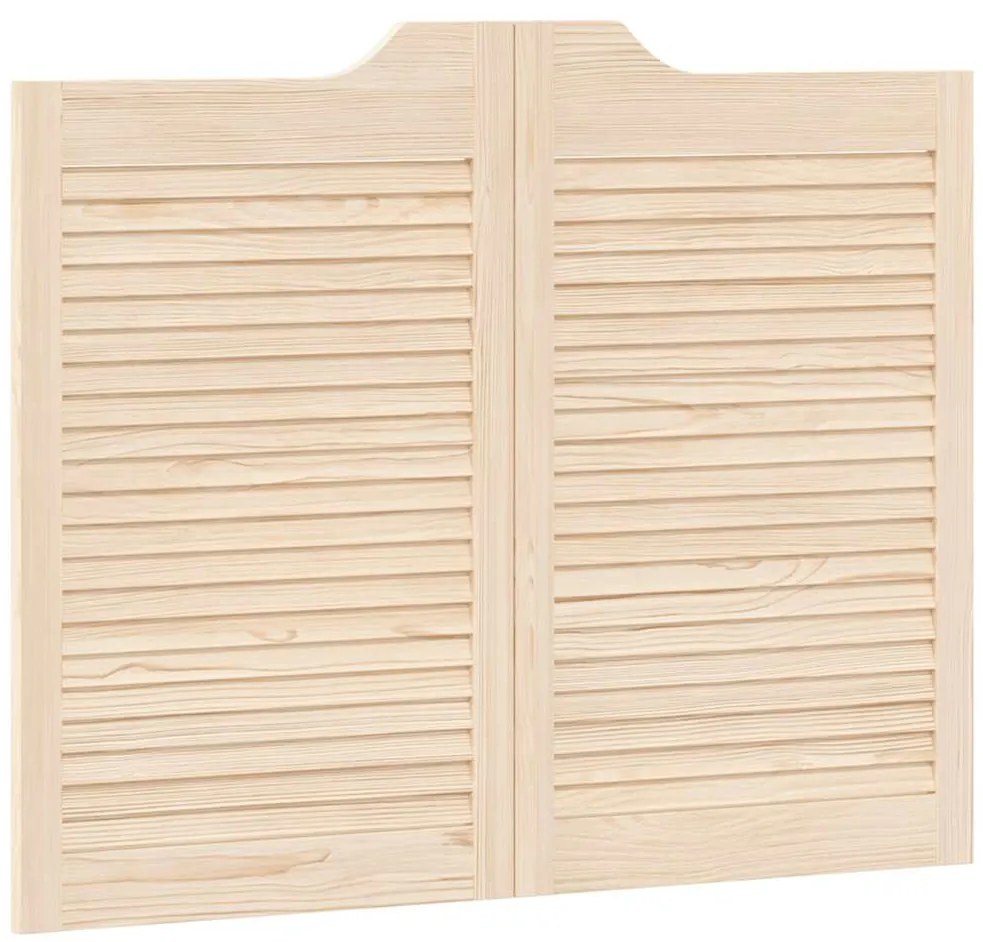Portas de batente design de persiana 2-Par pinho maciço