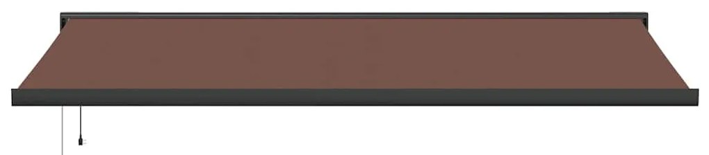 Toldo retrátil automático 500x300 cm castanho
