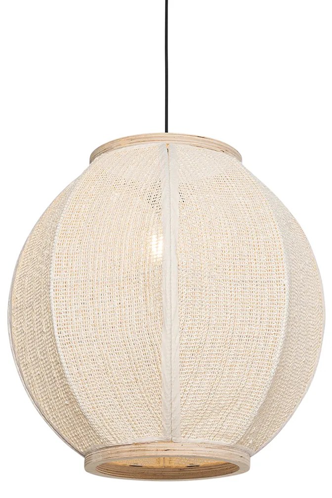 Candeeiro de suspensão oriental natural 46 cm - Rob Oriental