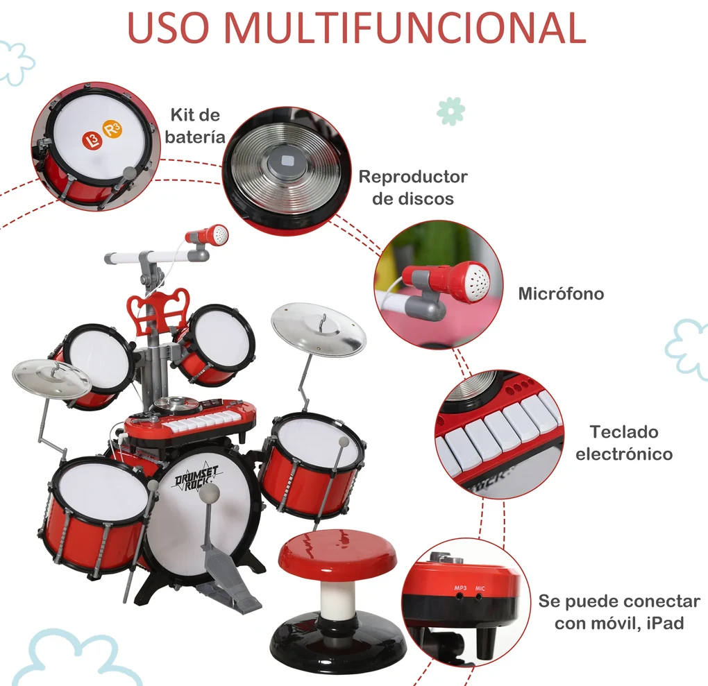 Teclado infantil com microfone Bontempi