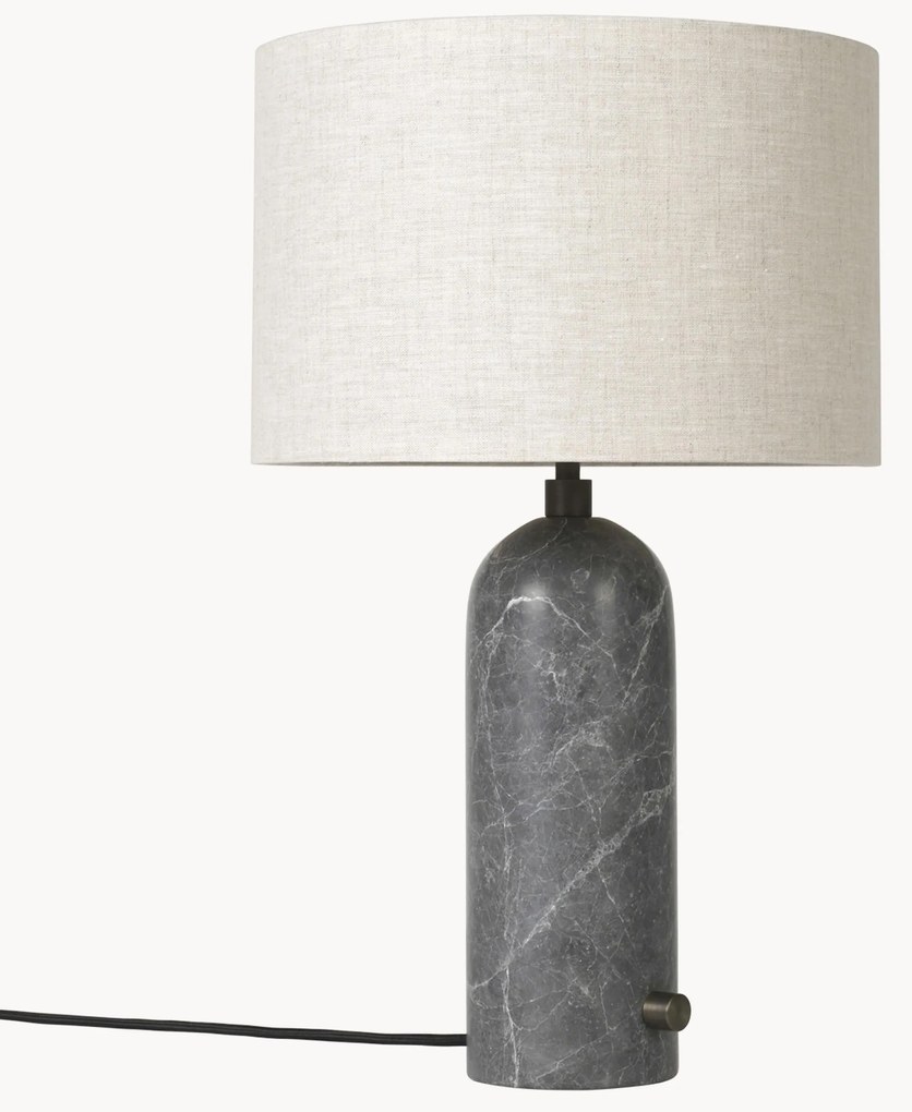 Candeeiro de mesa grande e regulável com base em mármore Gravity, vários tamanhos