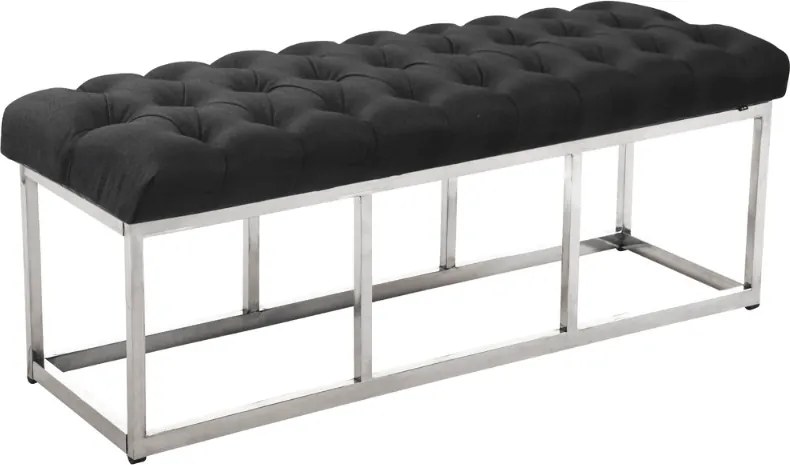 Banco Amun Tecido cinzento escuro