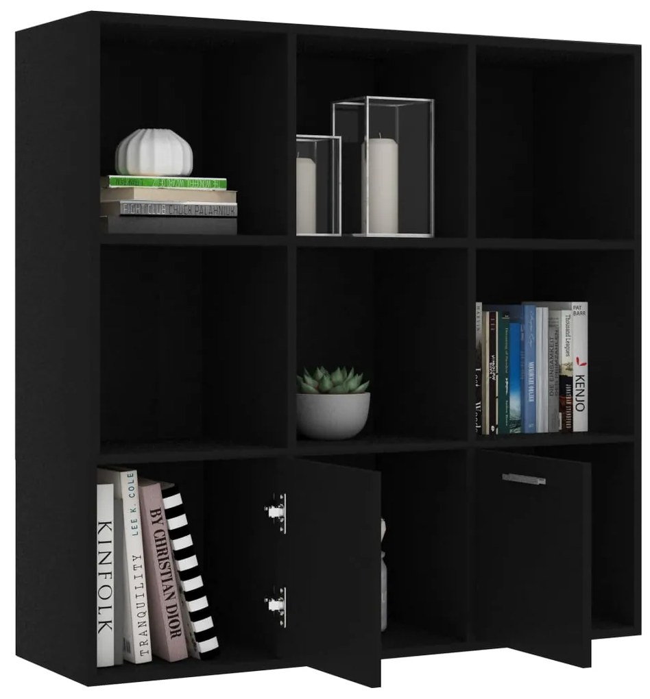 Estante 98x30x98 cm derivados de madeira preto