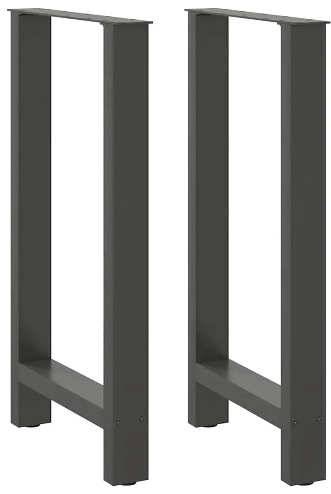 vidaXL Pés para mesa de bar antracite 2 peças 50x(90-91) cm aço