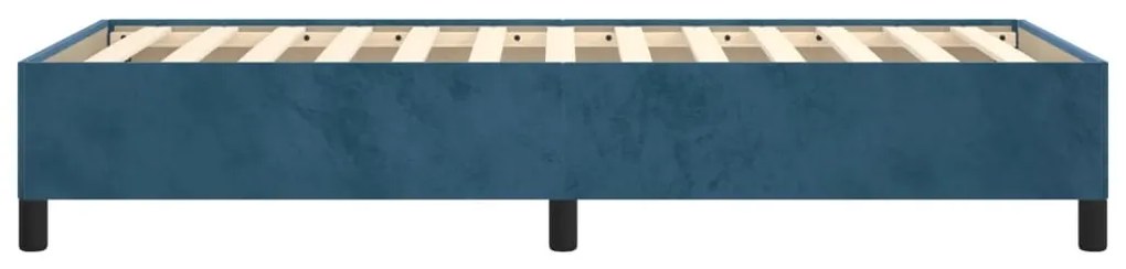 Estrutura de cama 80x200 cm veludo azul-escuro