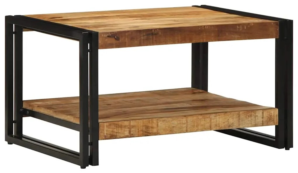 vidaXL Mesa de centro 70x50x38 cm madeira de mangueira áspera maciça
