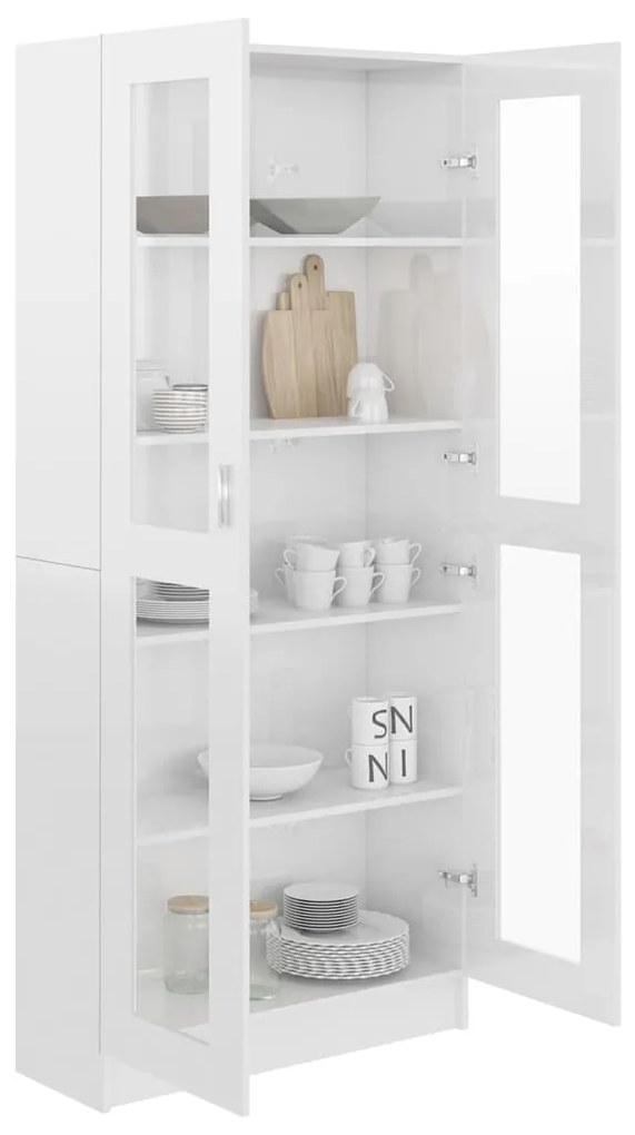 Vitrine Real de 185cm - Branco Brilhante - Design Moderno